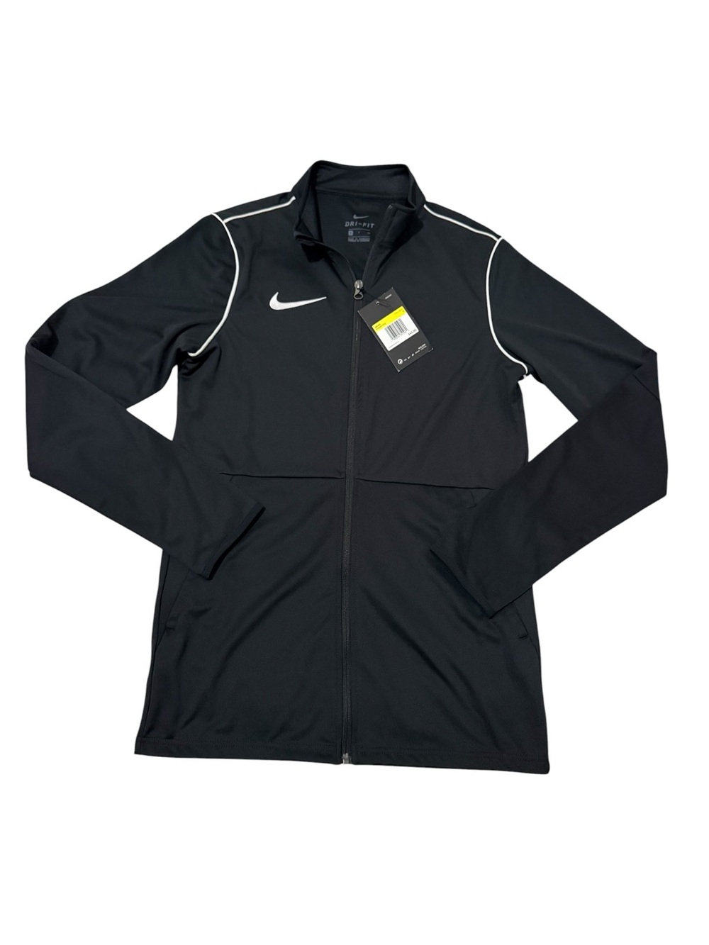 Nike Dri-FIT Full Zip Track Jacket Men's Slim Fit Black White Size Small